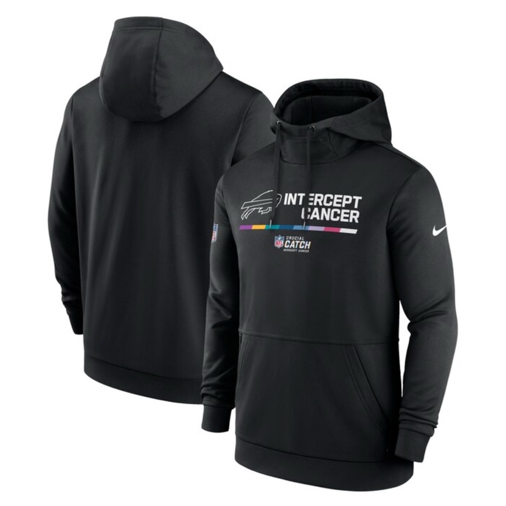Buffalo Bills 2022 NFL Crucial Catch Therma Performance Pullover Hoodie – Black